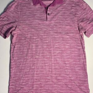 BOSS Hugo Boss Pink Striped Polo Shirt Men’s Medium Regular Fit
